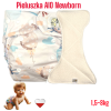 Pieluszka Wielorazowa z wkładem, NEWBORN Kieszonka Mikropolar BALONY MIĘTOWE