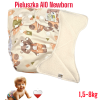 Pieluszka Wielorazowa z wkładem Newborn Kieszonka Coolmax  MISIE ZIELONE