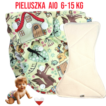 Pieluszka Wielorazowa z wkładem Kieszonka Mikropolar TRZY ŚWINKI  NappiMe