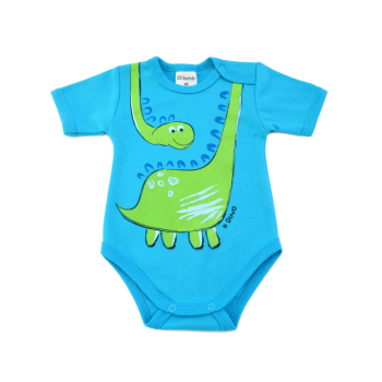 Body niemowlęce kr. rękaw  DINO BŁĘKIT r. 56